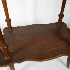 Pamono Antique Art Nouveau Hand Craved Wooden Dressing Table with Mirror Sale