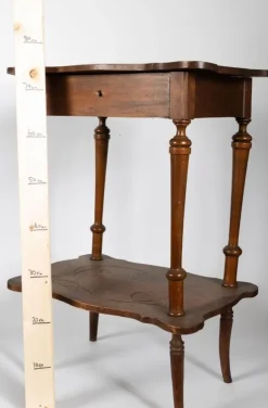 Pamono Antique Art Nouveau Hand Craved Wooden Dressing Table with Mirror Sale