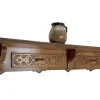 Pamono Antique Art Nouveau Wall Shelf in Carved Hard Wood, 1900s