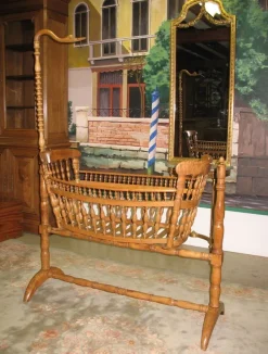 Pamono Antique Ash Baby Crib Discount