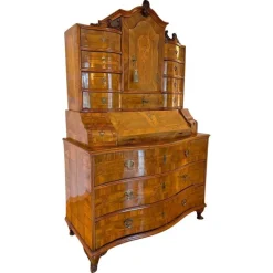 Pamono Antique Austrian Baroque Secretaire in Nutwood, 1770