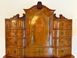 Pamono Antique Austrian Baroque Secretaire in Nutwood, 1770