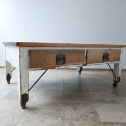 Pamono Antique Bakers Prep Table in Wood