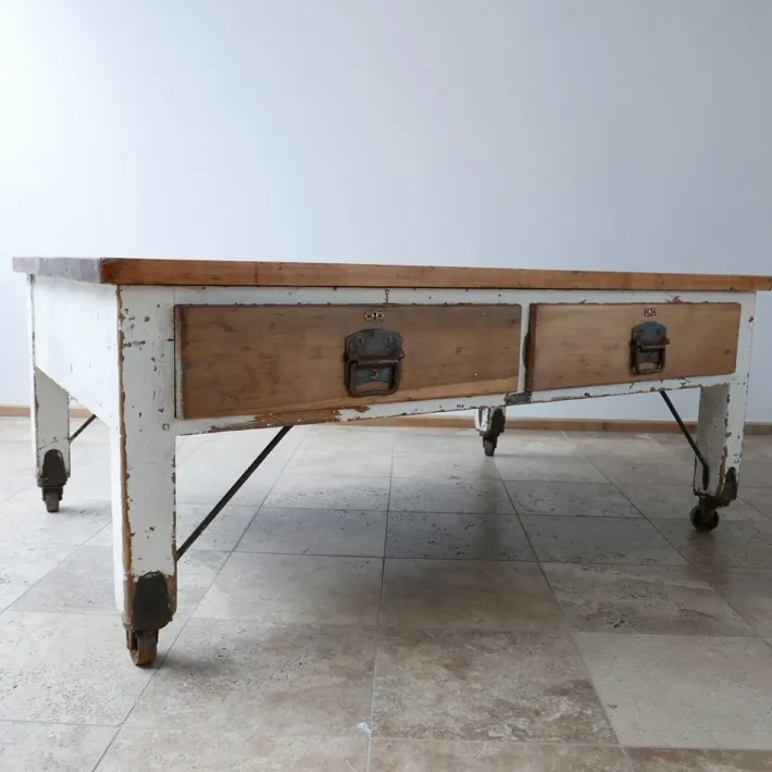 Pamono Antique Bakers Prep Table in Wood