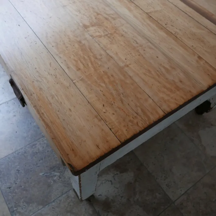 Pamono Antique Bakers Prep Table in Wood