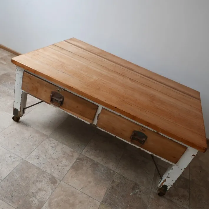 Pamono Antique Bakers Prep Table in Wood