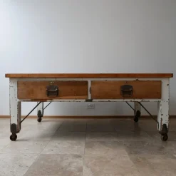 Pamono Antique Bakers Prep Table in Wood