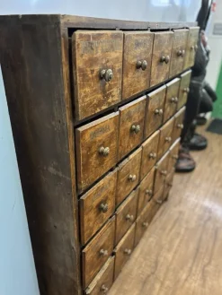 Pamono Antique Bank of Shop 25 Drawers Clearance