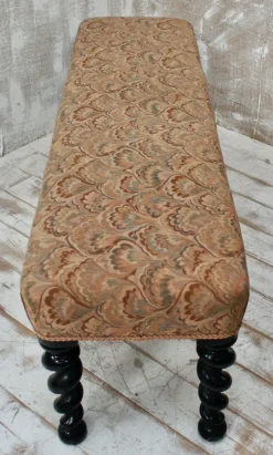 Pamono Antique Barley Twist Bench in Oak, 1880 Sale