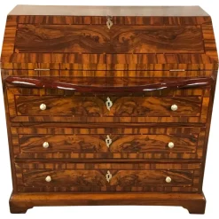 Pamono Antique Baroque Walnut Secretary, Germany, 1750s