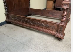 Pamono Antique Bed in Solid Oak New