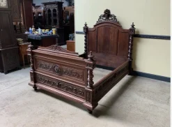 Pamono Antique Bed in Solid Oak New