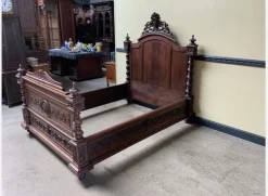 Pamono Antique Bed in Solid Oak New