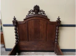 Pamono Antique Bed in Solid Oak New