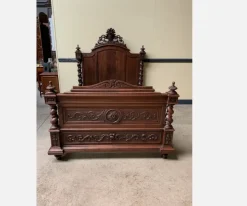 Pamono Antique Bed in Solid Oak New