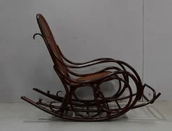 Pamono Antique Beech Rocking Chair, 1900s New