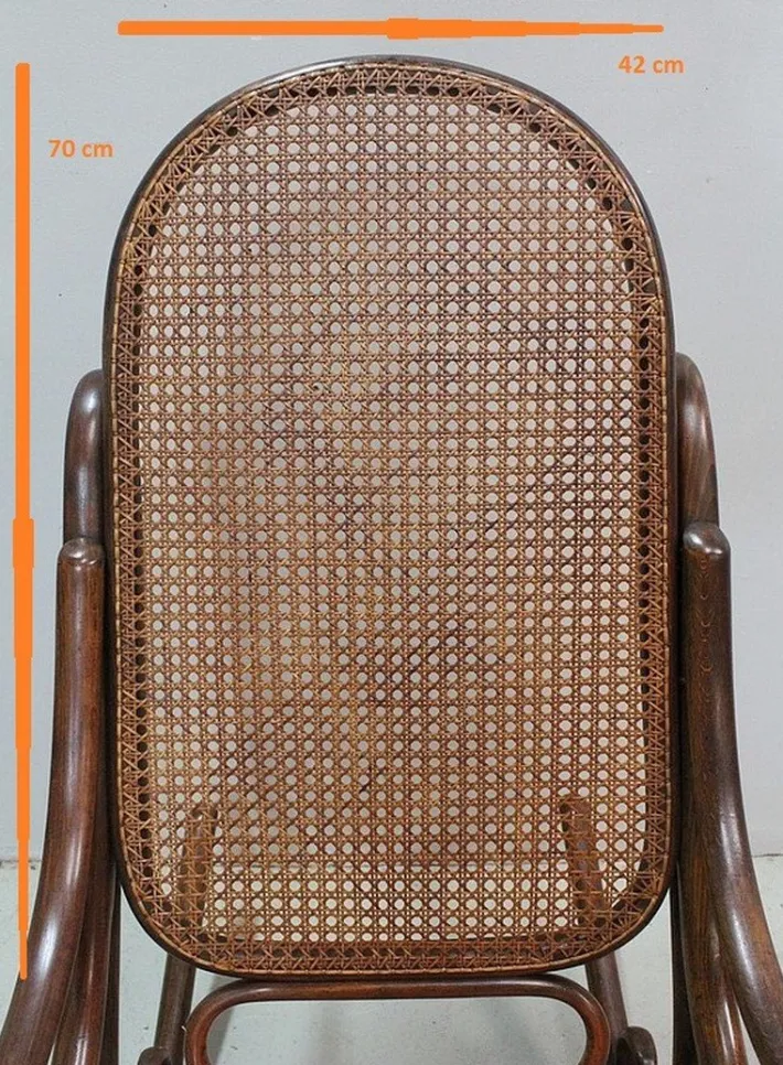 Pamono Antique Beech Rocking Chair, 1900s New