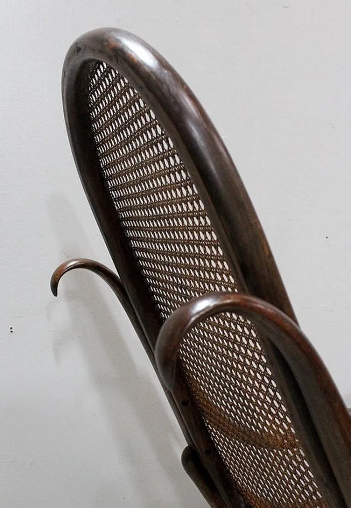 Pamono Antique Beech Rocking Chair, 1900s New