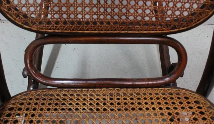 Pamono Antique Beech Rocking Chair, 1900s New