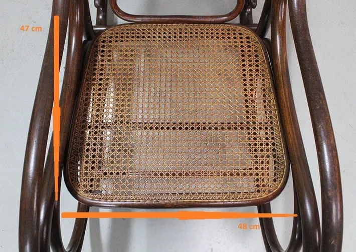 Pamono Antique Beech Rocking Chair, 1900s New