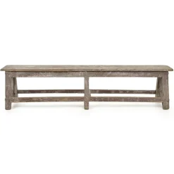 Pamono Antique Bench in Patinated Wood Sale