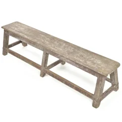 Pamono Antique Bench in Patinated Wood Sale