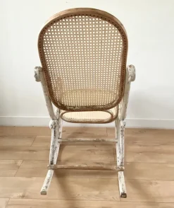 Pamono Antique Bentwood and Cane Rocking Chair, 1900s Clearance