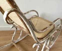 Pamono Antique Bentwood and Cane Rocking Chair, 1900s Clearance