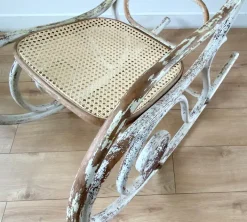 Pamono Antique Bentwood and Cane Rocking Chair, 1900s Clearance