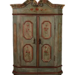 Pamono Antique Bevelled Softwood Cabinet, 1800 Best