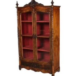 Pamono Antique Biedermeier Display Cabinet in Walnut, 1860 Outlet