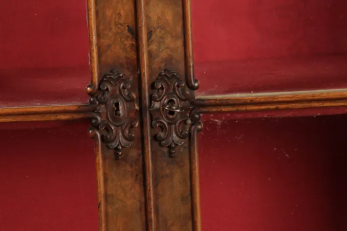 Pamono Antique Biedermeier Display Cabinet in Walnut, 1860 Outlet