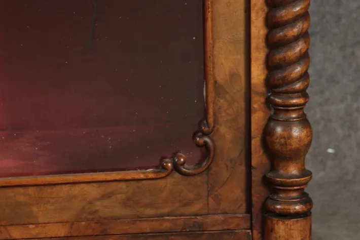 Pamono Antique Biedermeier Display Cabinet in Walnut, 1860 Outlet