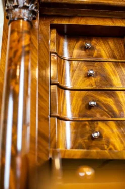 Pamono Antique Biedermeier Mahogany Secretary, 1850 New