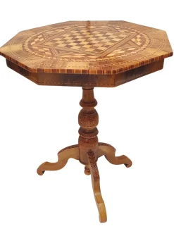 Pamono Antique Biedermeier Marquetry Chess Table, 1800s Hot
