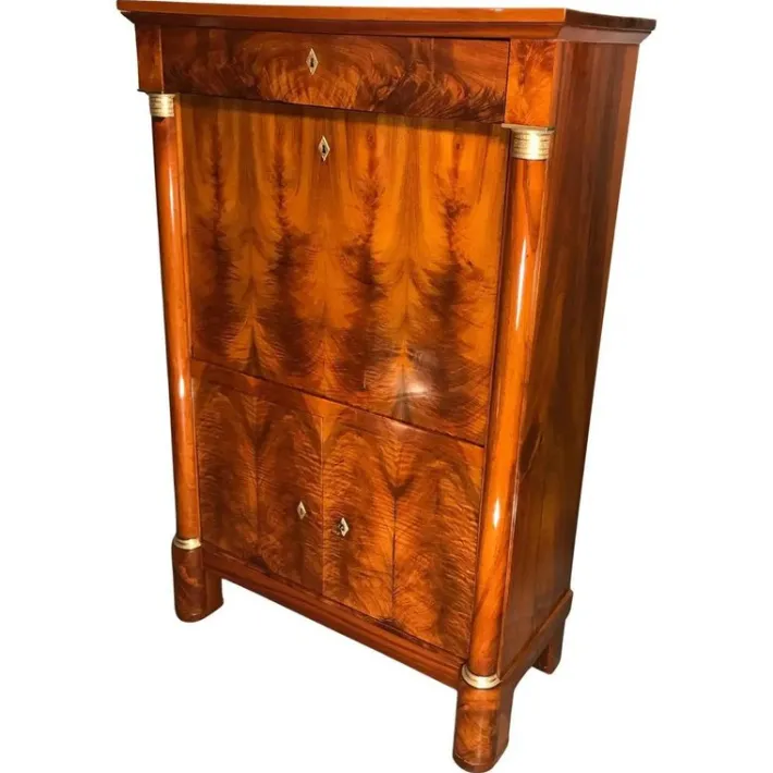 Pamono Antique Biedermeier Secretary Desk, Germany, 1820s