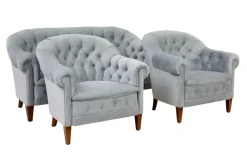 Pamono Antique Buttonback Sofa and Chairs, 1900, Set of 3 Discount