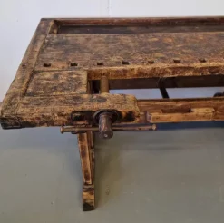 Pamono Antique Carpenter's Table in Birch Hot