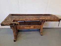 Pamono Antique Carpenter's Table in Birch Hot