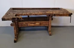Pamono Antique Carpenter's Table in Birch Hot