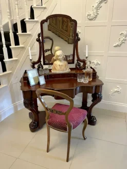 Pamono Antique Carved Mahogany Dressing Table, 1860s Sale