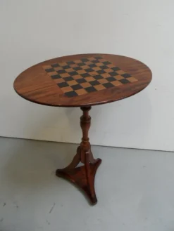 Pamono Antique Chess Table in Mahogany