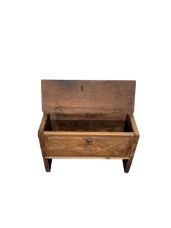 Pamono Antique Chestnut Chest, 1800s