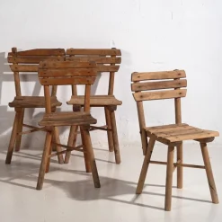 Pamono Antique Children's Chairs, 1920, Set of 4 New