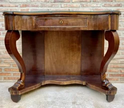 Pamono Antique Console Table in Wood with Drawer
