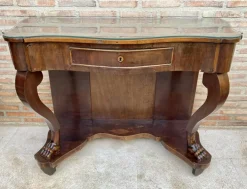 Pamono Antique Console Table in Wood with Drawer