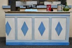 Pamono Antique Double-Sided Wooden Trading Counter, France, 1940s Hot