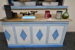 Pamono Antique Double-Sided Wooden Trading Counter, France, 1940s Hot