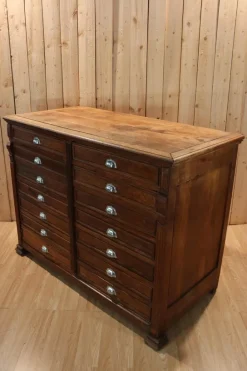 Pamono Antique 14-Drawer Trade Cabinet, 1900 Discount