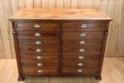 Pamono Antique 14-Drawer Trade Cabinet, 1900 Discount